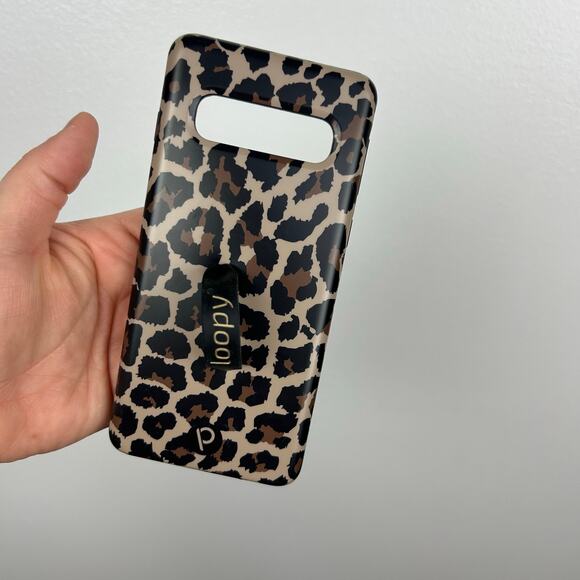 Loopy Cases Samsung S10 Phone Case Leopard Print Black Loop - Picture 1 of 6